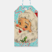 Santa mit Pfefferminzen Geschenkanhänger (Rückseite)