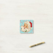 Santa mit Pfefferminzen Post-it Klebezettel (Auf Schreibtisch)