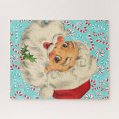 Santa mit Pfefferminzen Puzzle (Horizontal)