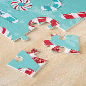 Santa mit Pfefferminzen Puzzle (Seite)