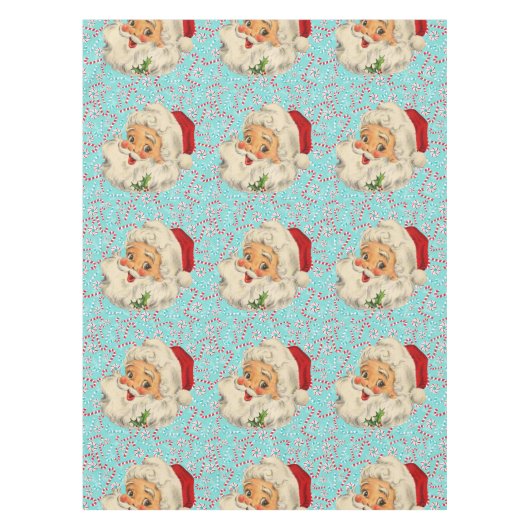 Santa mit Pfefferminzen Tischdecke (Vorderseite)