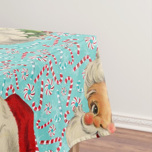 Santa mit Pfefferminzen Tischdecke (Beispiel)