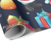 Santa mit Prestige Urlaub Geschenkpapier (Rolleneckpunkt)