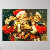 Santa mit Puppen Poster (Vorne)