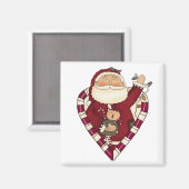 Santa mit Ragdoll Hemden und Geschenken Magnet (Vorderseite/Rückseite)