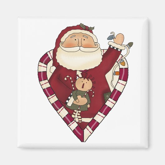 Santa mit Ragdoll Hemden und Geschenken Magnet (Vorne)