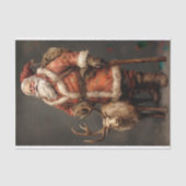 Santa mit Rentier 2 Decoupage Paper Seidenpapier (Vorderseite)