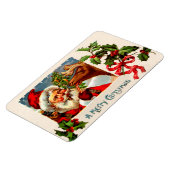 Santa mit Rentier Magnet (Linke Seite)