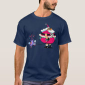 Santa mit Retro T-Shirt (Vorderseite)