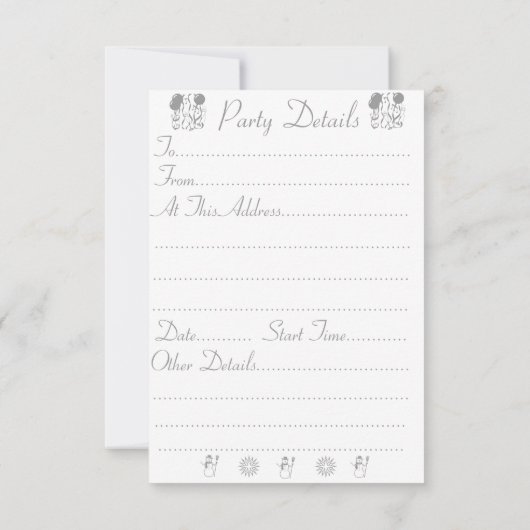 Santa mit Sack auf dem Dach schwarz-weiße Weihnach Einladung (Rückseite)