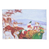 Santa mit Schlitten Kissenbezug (Vorderseite)