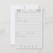 Santa mit schwarz-weißem Sack-Party Einladung (Rückseite)