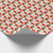 Santa mit seinem Beutel-Wrapping Paper Geschenkpapier (Ecke)