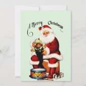 Santa mit Spielzeug frohe Weihnachten (Rückseite)