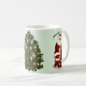 Santa mit Spielzeug frohe Weihnachten Kaffeetasse (VorderseiteRechts)