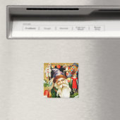 Santa mit Spielzeug Vintagen Magnet (In Situ (Geschirrspüler))