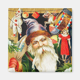 Santa mit Spielzeug Vintagen Magnet
