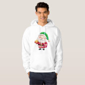 Santa mit Stern und Geschenk Hoodie (Vorne ganz)