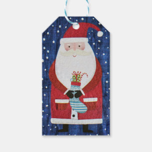 Santa mit Strumpf Geschenkanhänger