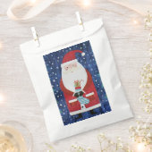 Santa mit Strumpf Geschenktütchen (Ausgeschnitten)