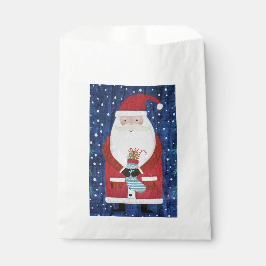 Santa mit Strumpf Geschenktütchen (Vorderseite)