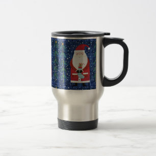 Santa mit Strumpf Reisebecher