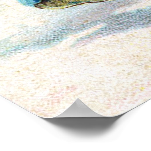 Santa mit Tannenbaum Poster (Ecke)