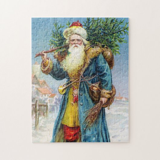 Santa mit Tannenbaum Puzzle (Vertikal)