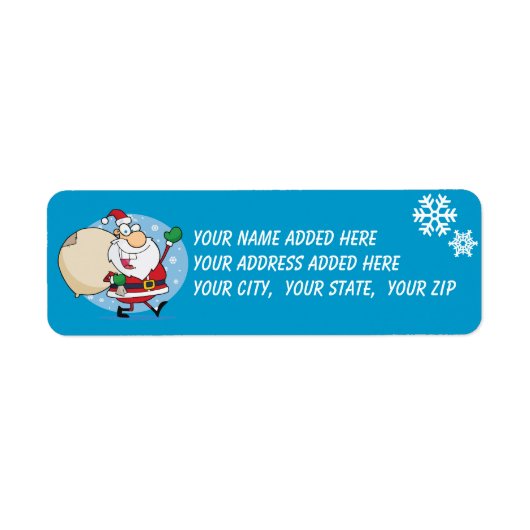 Santa mit Tasche von Spielzeug-Rücksendeadressen-A (Vorne)