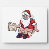 Santa mit Toilette Fotoplatte (Vorderseite)