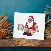Santa mit Toilette Fotoplatte (Seite)