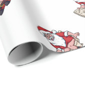 Santa mit Toilette Geschenkpapier (Rolleneckpunkt)
