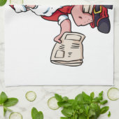 Santa mit Toilette Geschirrtuch (Gefaltet)