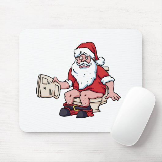 Santa mit Toilette Mousepad (Mit Mouse)