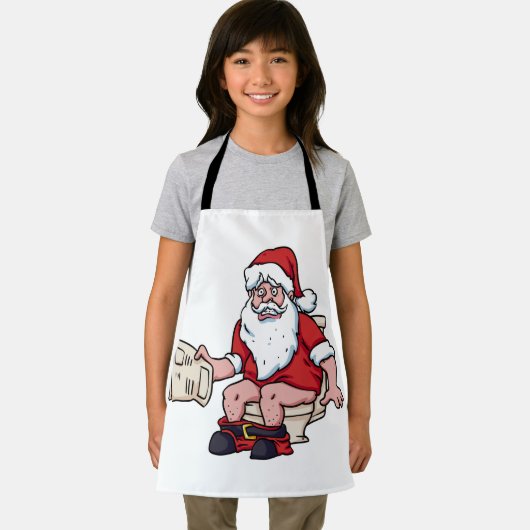 Santa mit Toilette Schürze (Insitu)