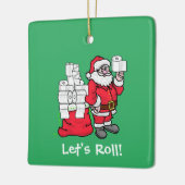 Santa mit Toilettenpapier Weihnachtsschmuck (Links)