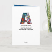 SANTA MIT VIOLIN A MONOGRAM FEIERTAGSKARTE (Rückseite)