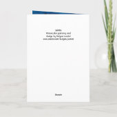 SANTA MIT VIOLIN MONOGRAM FEIERTAGSKARTE (Rückseite)