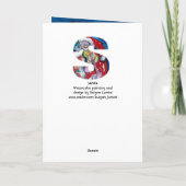 SANTA MIT VIOLIN S MONOGRAM FEIERTAGSKARTE (Rückseite)