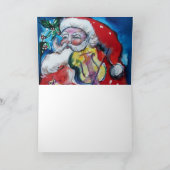 SANTA MIT VIOLIN W MONOGRAM FEIERTAGSKARTE (Innenseite)