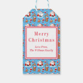 Santa mit Waldtieren Geschenkanhänger (Rückseite)