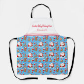 Santa mit Waldtieren Schürze (Vorderseite)