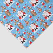 Santa mit Waldtieren Seidenpapier (Detail)