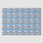 Santa mit Waldtieren Seidenpapier (Vorderseite)