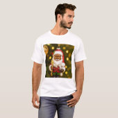 Santa mit Weihnachtsplätzchen-Freude T-Shirt (Vorne ganz)