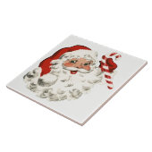 Santa mit Zuckerstange Fliese (Seite)