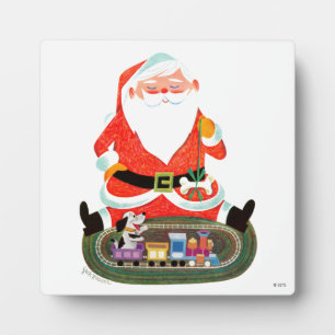 Santa mit Zug Fotoplatte