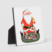 Santa mit Zug Fotoplatte (Vorderseite)