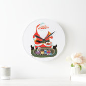 Santa mit Zug Große Wanduhr (Zuhause)