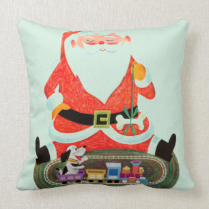 Santa mit Zug Kissen